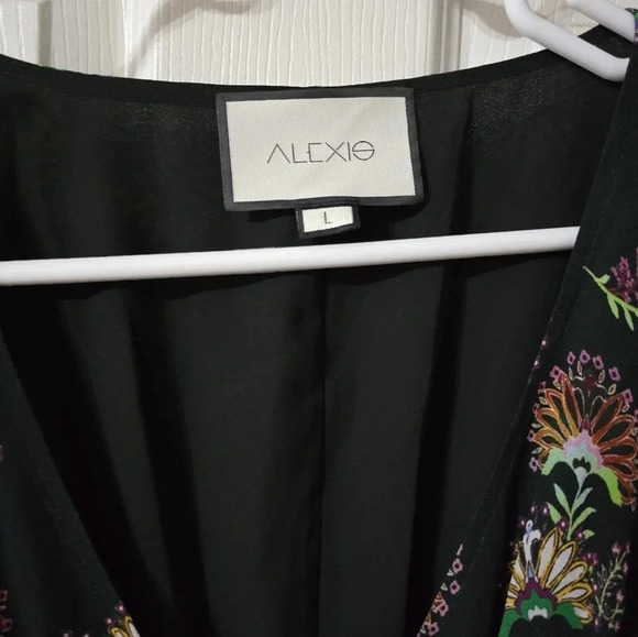 ALEXIS Holli Tapestry Print Mini Dress, Boho Peasant Dress w/Tassle Ties, EUC! - Picture 14 of 16